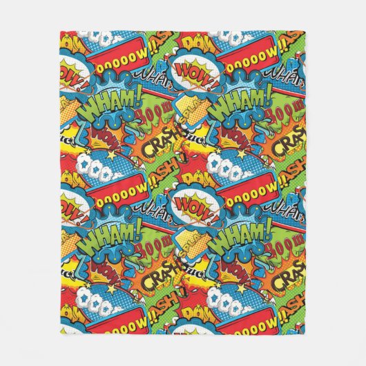 Wham Boom Crash! Fleecedecke. Fleecedecke (Vorderseite)