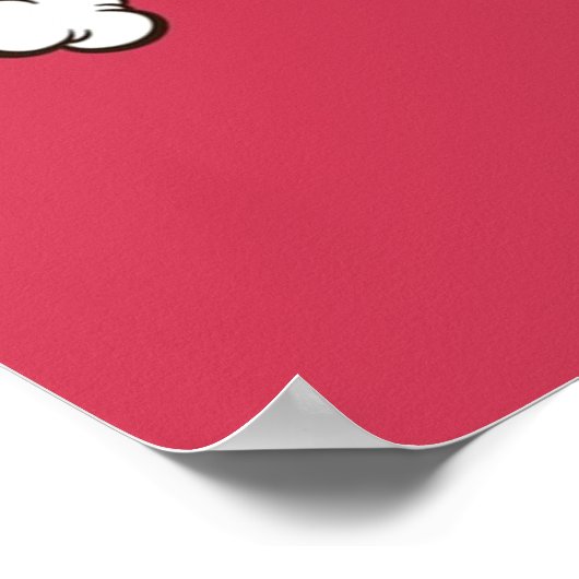 Wham Comic Book Funny Sound Effects Poster (Ecke)