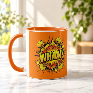 WHAM Comic Book Pop Art Orange Combo Tasse