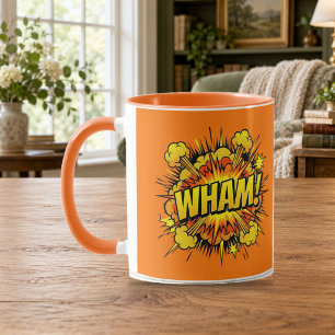 WHAM Comic Book Pop Art Orange Combo Tasse