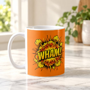 WHAM Comic-Book-Pop-Art Orange Tasse