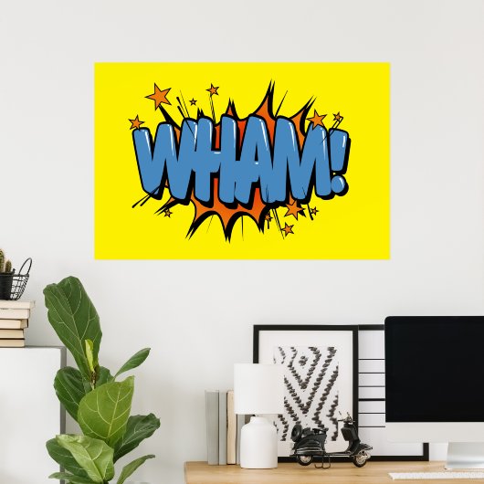 Wham - Comic-Zeichen / Poster (Heimbüro)