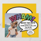 WHAM Foto Speichert das Datum Spaß Retro Comic-Hef Save The Date (Vorne/Hinten)