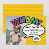 WHAM Foto Termin zum Vormerken Lustig Retro Comic- Save The Date (Vorne/Hinten)