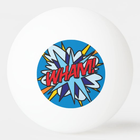 WHAM Fun Comic Cool Moderne Tischtennisball (Vorderseite)