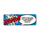 WHAM Fun Retro Comic Book Pop Art-Adresse (Vorne)