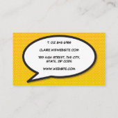 WHAM Fun Retro Comic Book Visitenkarte (Rückseite)