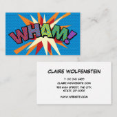 WHAM Fun Retro Comic Book Visitenkarte (Vorne/Hinten)