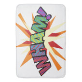 WHAM Fun Retro Comic Pop Kunst Badematte (Vorderseite Vertikal)