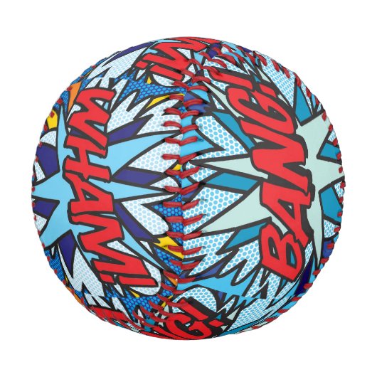 WHAM Fun Retro Comic Pop Kunst Baseball (Schrägansicht)