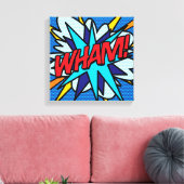 WHAM Fun Retro Comic Pop Kunst Leinwanddruck (Insitu (Wohnzimmer))