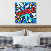 WHAM Fun Retro Comic Pop Kunst Leinwanddruck (Insitu (Schlafzimmer))