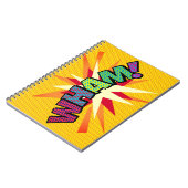 WHAM Fun Retro Comic Pop Kunst Notizblock (Linke Seite)