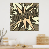 WHAM Fun Retro Comic Pop Kunst Poster (Küche)