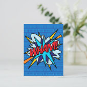 WHAM Fun Retro Comic Pop Kunst Postkarte (Stehend Vorderseite)