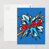 WHAM Fun Retro Comic Pop Kunst Postkarte (Vorne/Hinten)