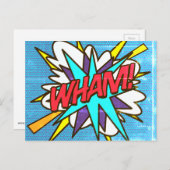 WHAM Fun Retro Comic Pop Kunst Postkarte (Vorne/Hinten)