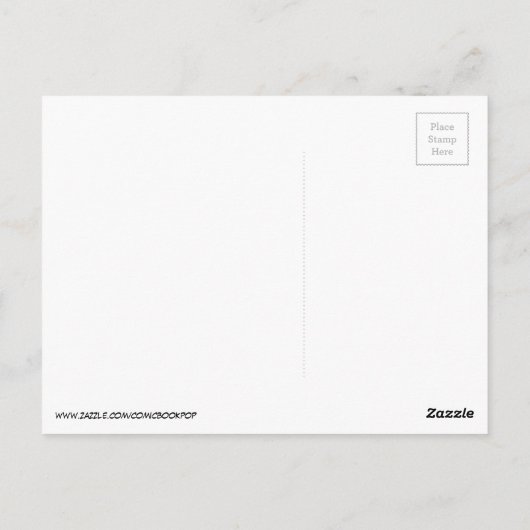 WHAM Fun Retro Comic Pop Kunst Postkarte (Rückseite)