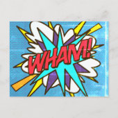 WHAM Fun Retro Comic Pop Kunst Postkarte (Vorderseite)