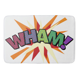 WHAM Lustige Retro-Comic-Book-Pop-Art Badematte