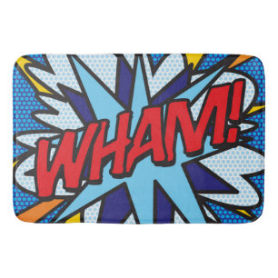 WHAM Lustige Retro-Comic-Book-Pop-Art Badematte