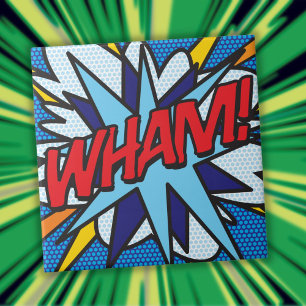 WHAM Lustige Retro-Comic-Book-Pop-Art Fliese