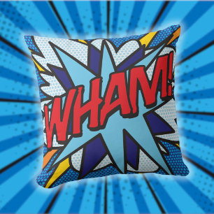 WHAM Lustige Retro-Comic-Book-Pop-Art Kissen