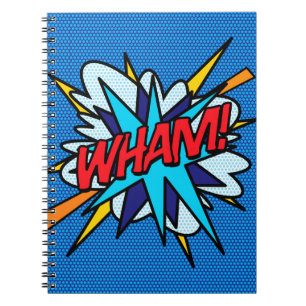 WHAM Lustige Retro-Comic-Book-Pop-Art Notizblock