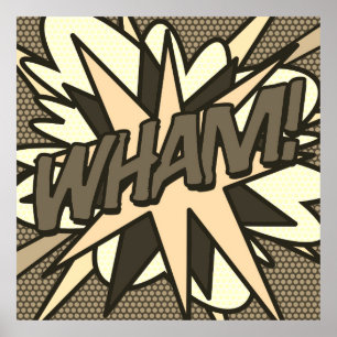 WHAM Lustige Retro-Comic-Book-Pop-Art Poster