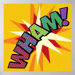 WHAM Lustige Retro-Comic-Book-Pop-Art Poster