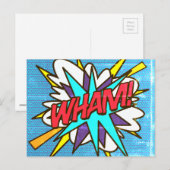 WHAM Lustige Retro-Comic-Book-Pop-Art Postkarte (Vorne/Hinten)