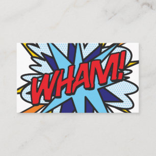 WHAM Lustiges Retro-Comicbook Visitenkarte
