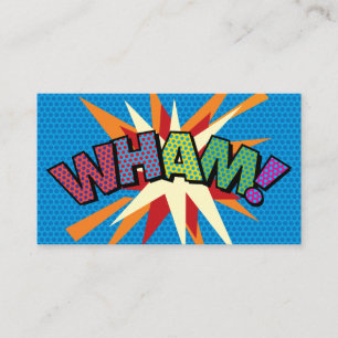WHAM Lustiges Retro-Comicbook Visitenkarte
