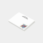 WHAM Personalisiert Fun Modern Simple Post-it Klebezettel (angewinkelt)