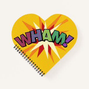 WHAM POW Spaß Retro-Comic-Book Notizblock