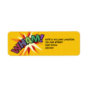WHAM Spaß Retro-Comic-Book-Pop-Art-Adresse