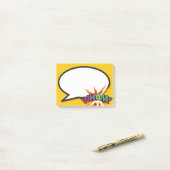 WHAM Speech Bubble Fun Modernes Comic Buch Post-it Klebezettel (Auf Schreibtisch)