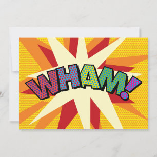 WHAM Sprechblase Spaß Retro Ankündigung