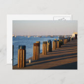 Wharf, Nantucket Harbor Postkarte (Vorne/Hinten)