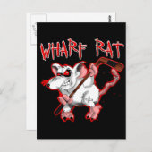Wharf Rat Cartoon Mascot Postkarte (Vorne/Hinten)