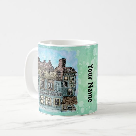 Wharf Scene 2 mug Kaffeetasse (Vorderseite Links)