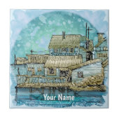 Wharf Scene Fliese (Vorderseite)