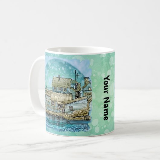 Wharf Scene mug Kaffeetasse (Vorderseite Links)