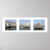 Wharf Scene Nantucket, Massachusetts Triptych Poster (Vorne)