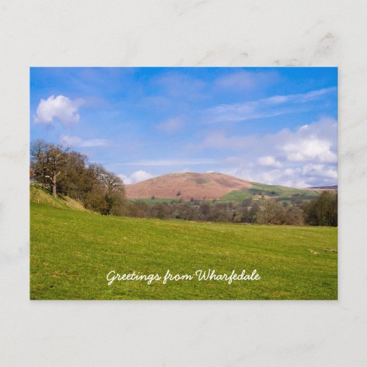 Wharfedale Landschaft Postkarte (Vorderseite)