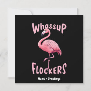 Whassus Flockers Flamingo Design Ein erstaunliches Einladung