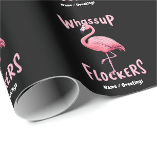 Whassus Flockers Flamingo Design Ein erstaunliches Geschenkpapier