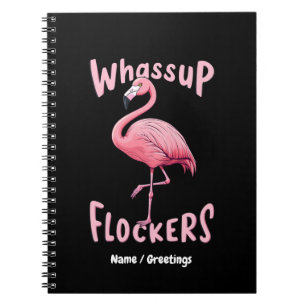 Whassus Flockers Flamingo Design Ein erstaunliches Notizblock