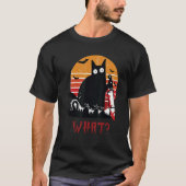 What a Black cat holding a knife Cat Tee (Vorderseite)