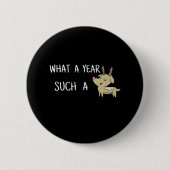What A Fun Deer Moment Retro Style Button (Vorderseite)